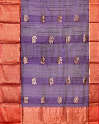 Blue Chanderi Silk Saree - PattuCheeralu
