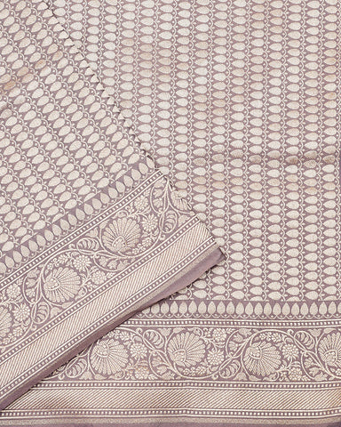 Grey katan banarasi silk saree - PattuCheeralu