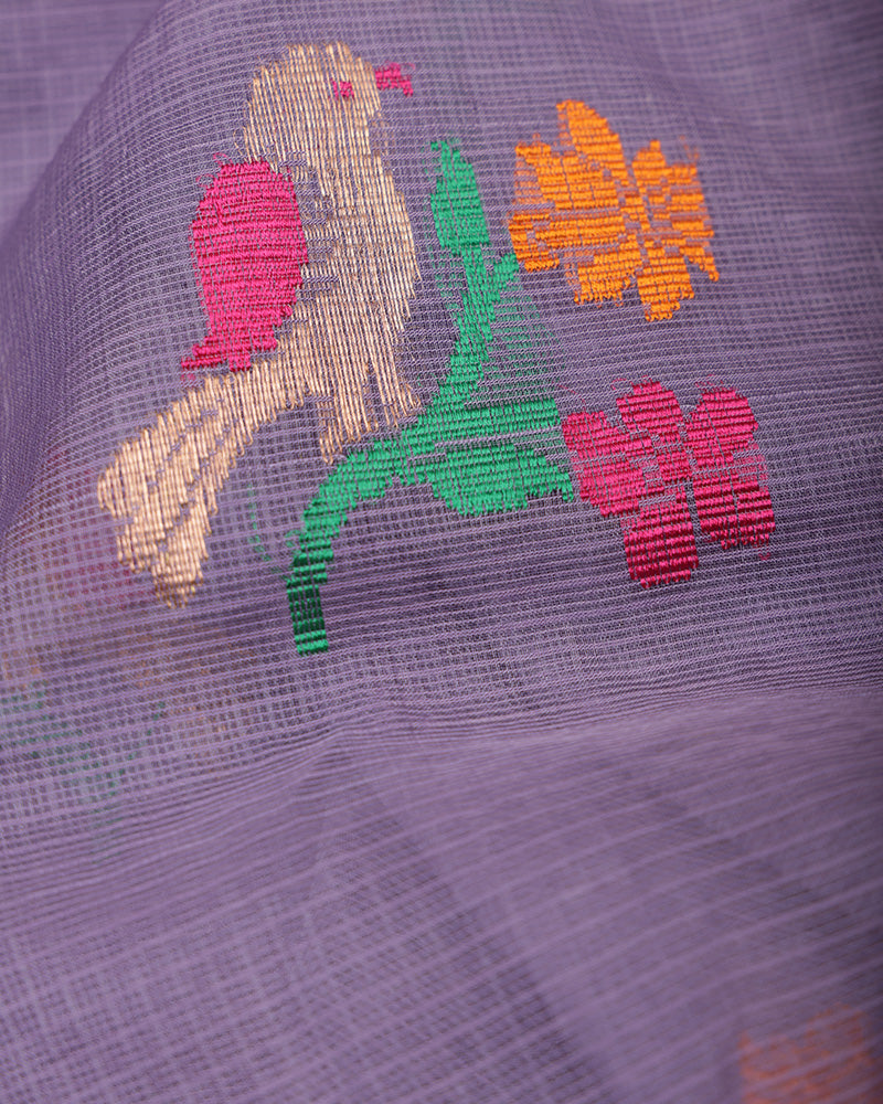 Lilac Kota Silk Saree - PattuCheeralu