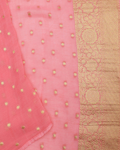 Pink Banarasi Georgette Silk Saree - PattuCheeralu