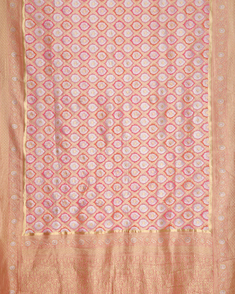 Pink Banarasi Georgette Silk Saree - PattuCheeralu