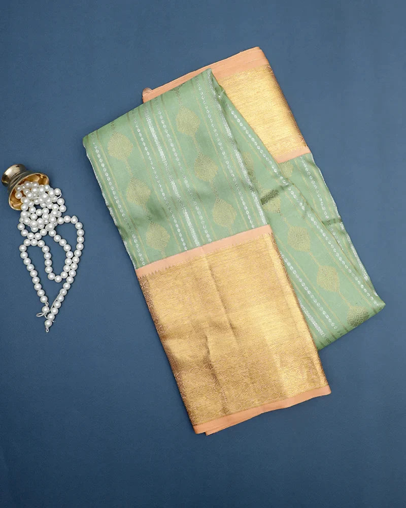 Pastel Kanjivaram Silk Saree - PattuCheeralu