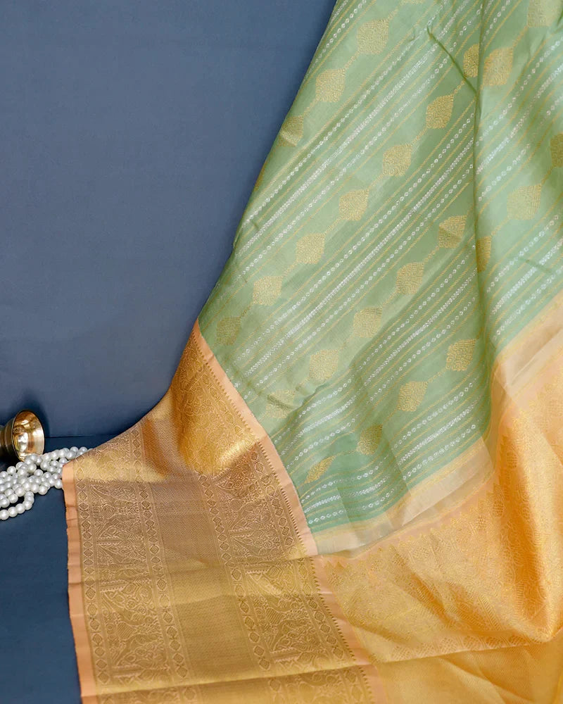 Pastel Kanjivaram Silk Saree - PattuCheeralu