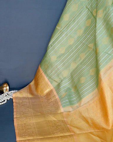 Pastel Kanjivaram Silk Saree - PattuCheeralu