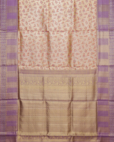 Gold tissue Kanjivaram bridal saree - PattuCheeralu