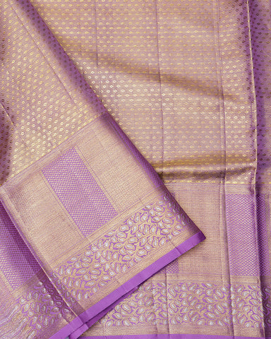 Gold tissue Kanjivaram bridal saree - PattuCheeralu