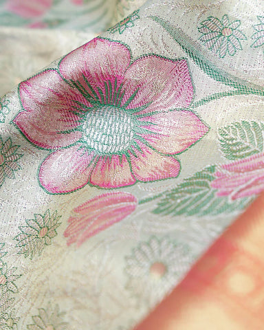 Light Green Kanjivaram Silk Saree - PattuCheeralu