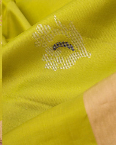 Light green soft silk saree - PattuCheeralu