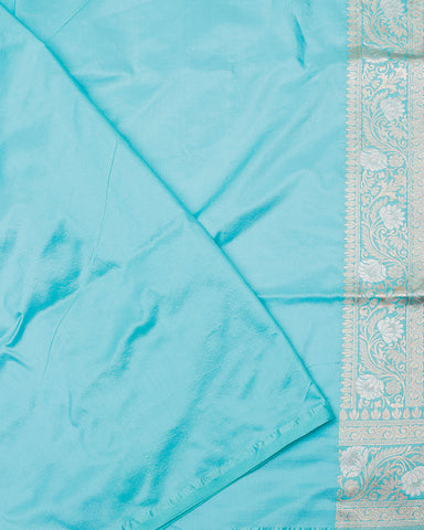 Blue katan banarasi silk saree - PattuCheeralu