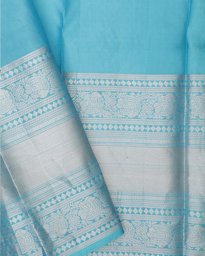 Navy Blue Kanjivaram Silk Saree - PattuCheeralu