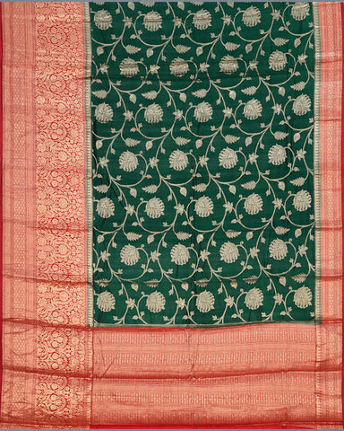 Green fancy silk saree - PattuCheeralu