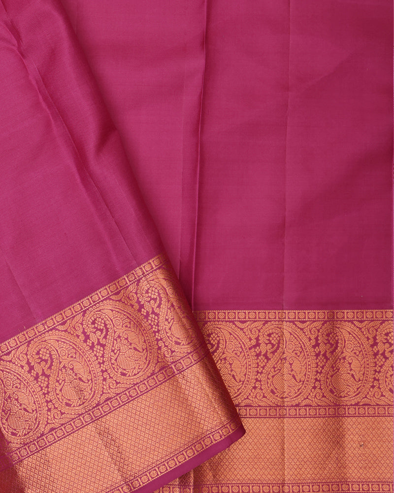 Rose Pink Kanchipuram Silk Saree - PattuCheeralu