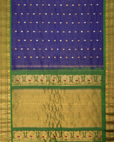 Royal Blue Gadwal Silk Saree - PattuCheeralu