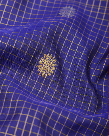 Royal Blue Gadwal Silk Saree - PattuCheeralu