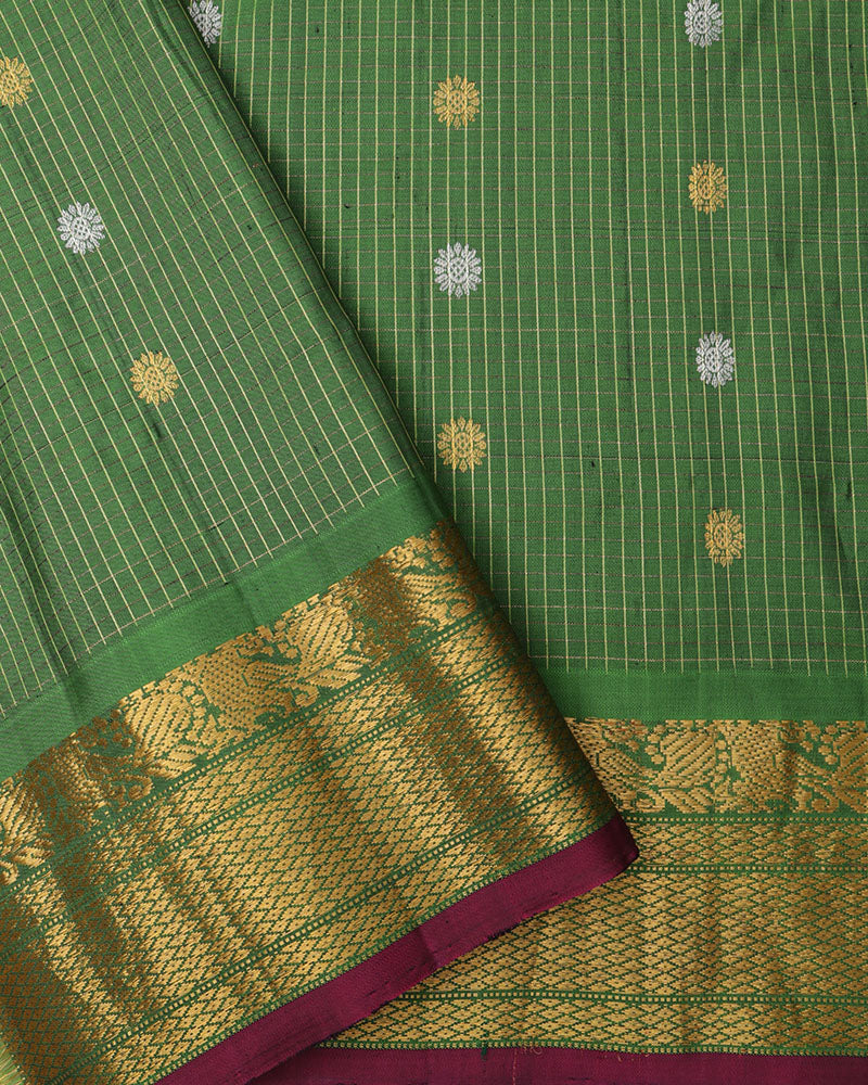 Royal Blue Gadwal Silk Saree - PattuCheeralu