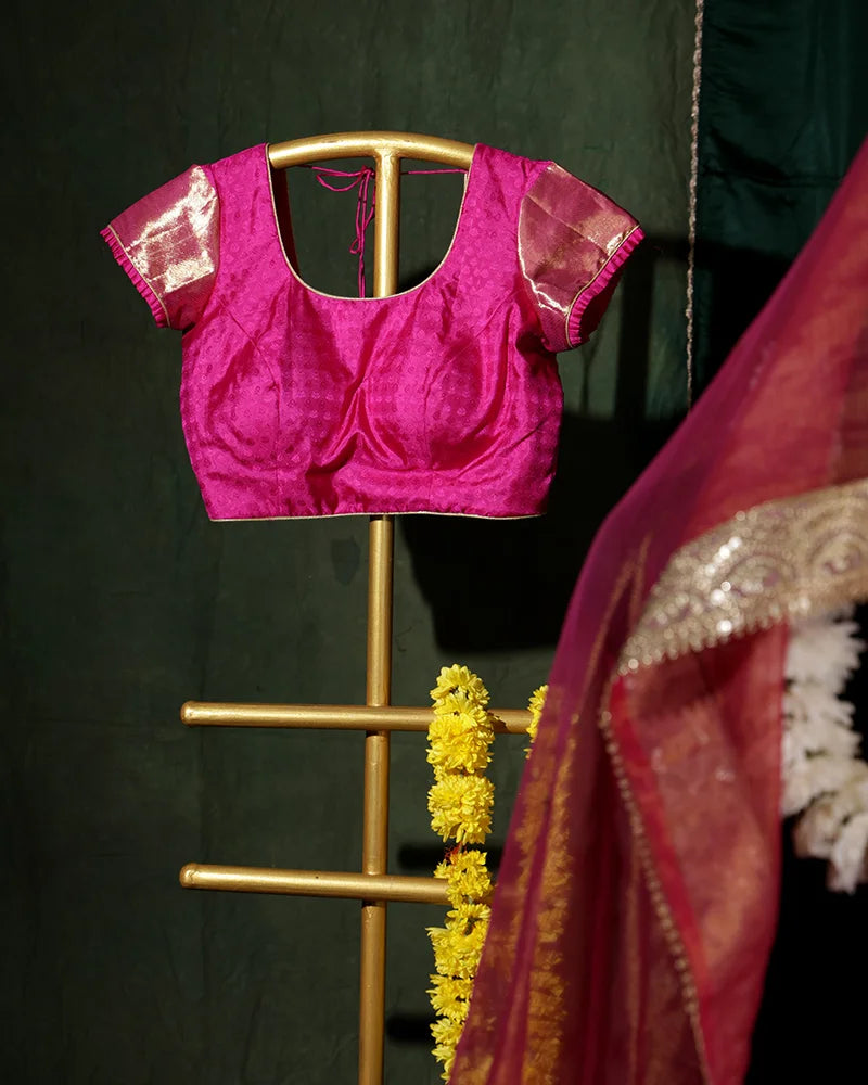 Royal Blue Kanjivaram Silk Lehenga Set - PattuCheeralu