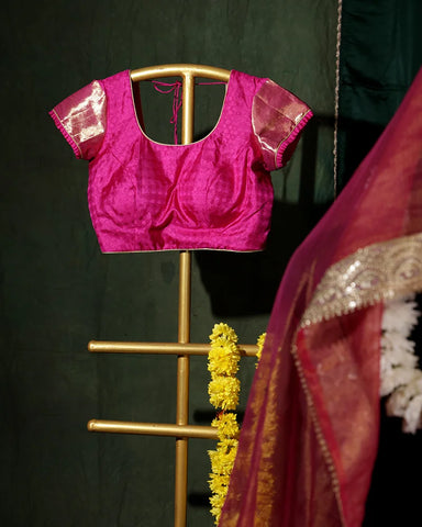 Royal Blue Kanjivaram Silk Lehenga Set - PattuCheeralu
