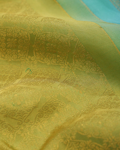 Olive Green Jeeva Silk Saree - PattuCheeralu