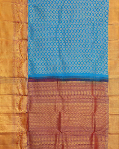 Sky Blue Jeeva Silk Saree - PattuCheeralu