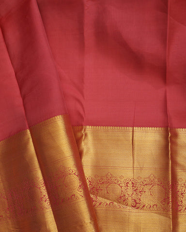 Peach Kanjivaram Silk Saree - PattuCheeralu