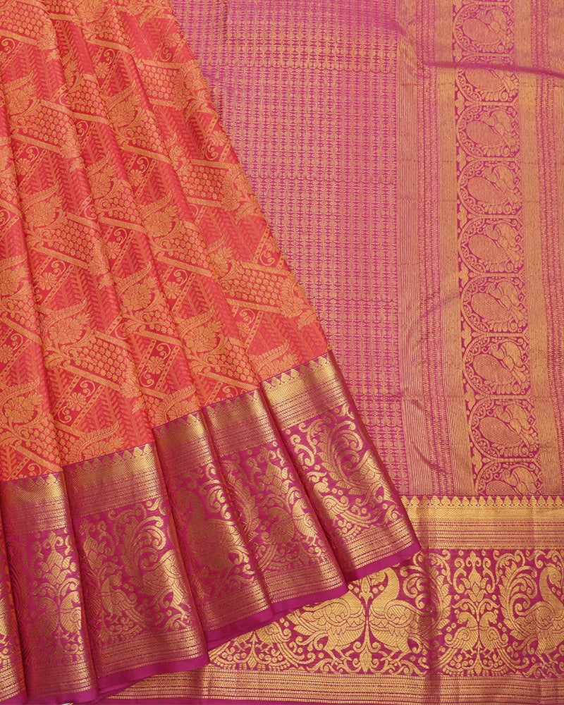 Red Jeeva Silk Saree - PattuCheeralu