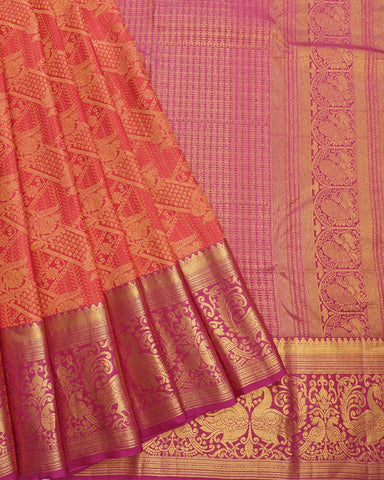 Red Jeeva Silk Saree - PattuCheeralu