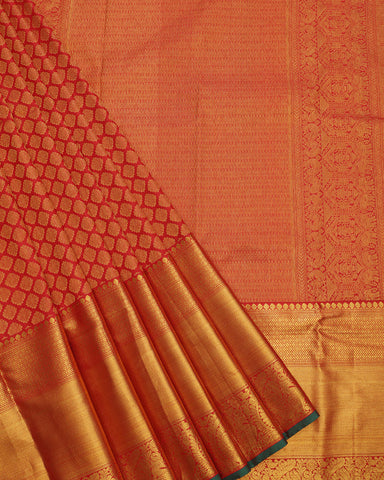 Red Jeeva Silk Saree - PattuCheeralu