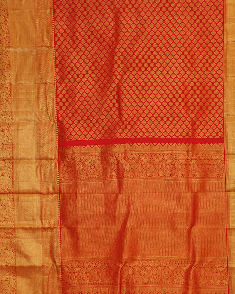 Red Jeeva Silk Saree - PattuCheeralu