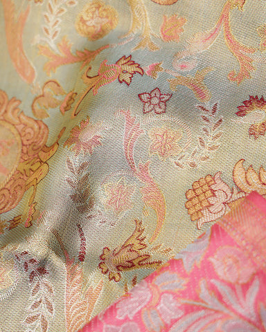 The blue bridal tissue Kanjivaram saree - PattuCheeralu