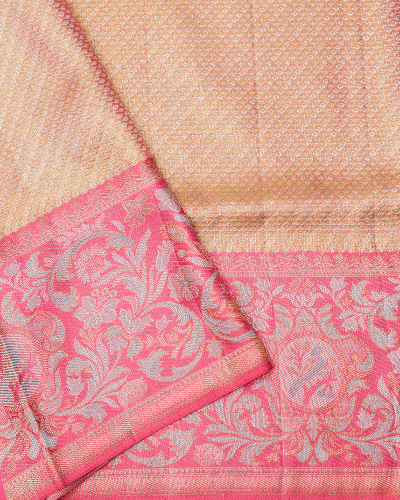 The blue bridal tissue Kanjivaram saree - PattuCheeralu