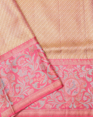 The blue bridal tissue Kanjivaram saree - PattuCheeralu