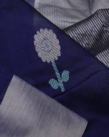 Deep Blue Chanderi Silk Saree - PattuCheeralu