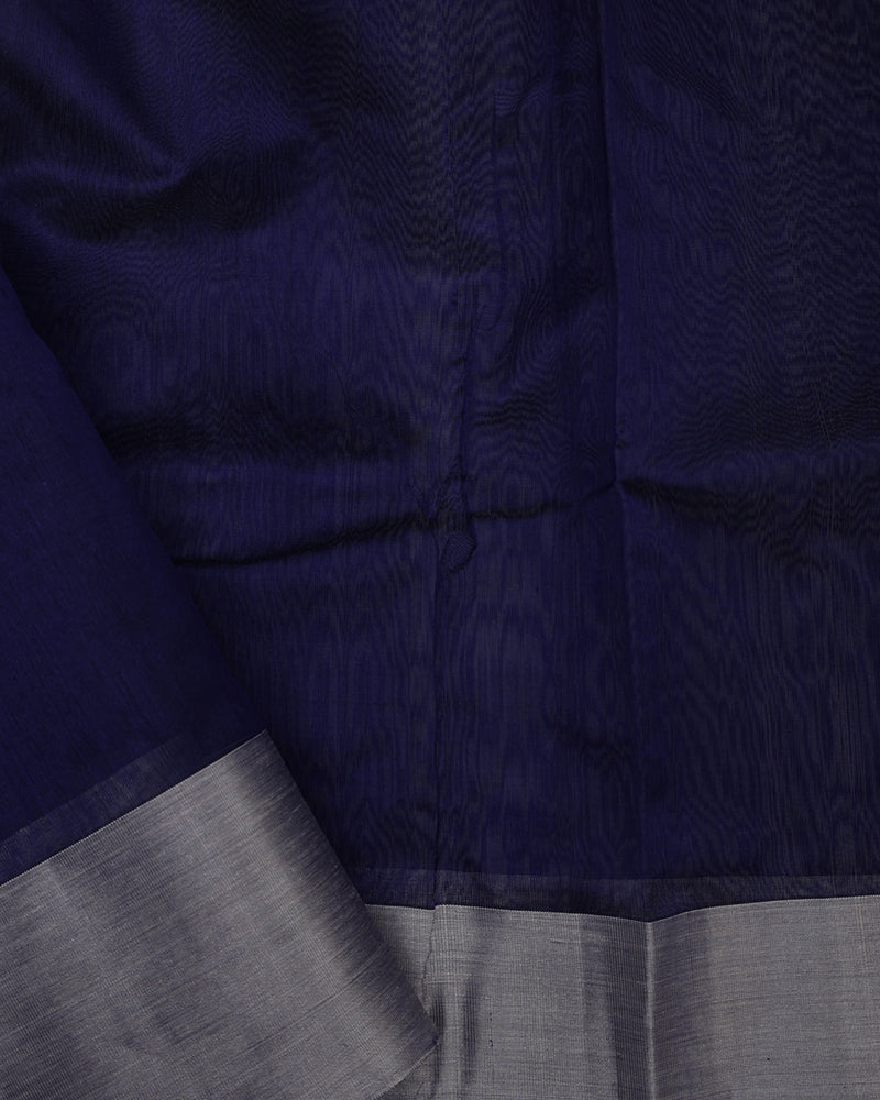 Deep Blue Chanderi Silk Saree - PattuCheeralu