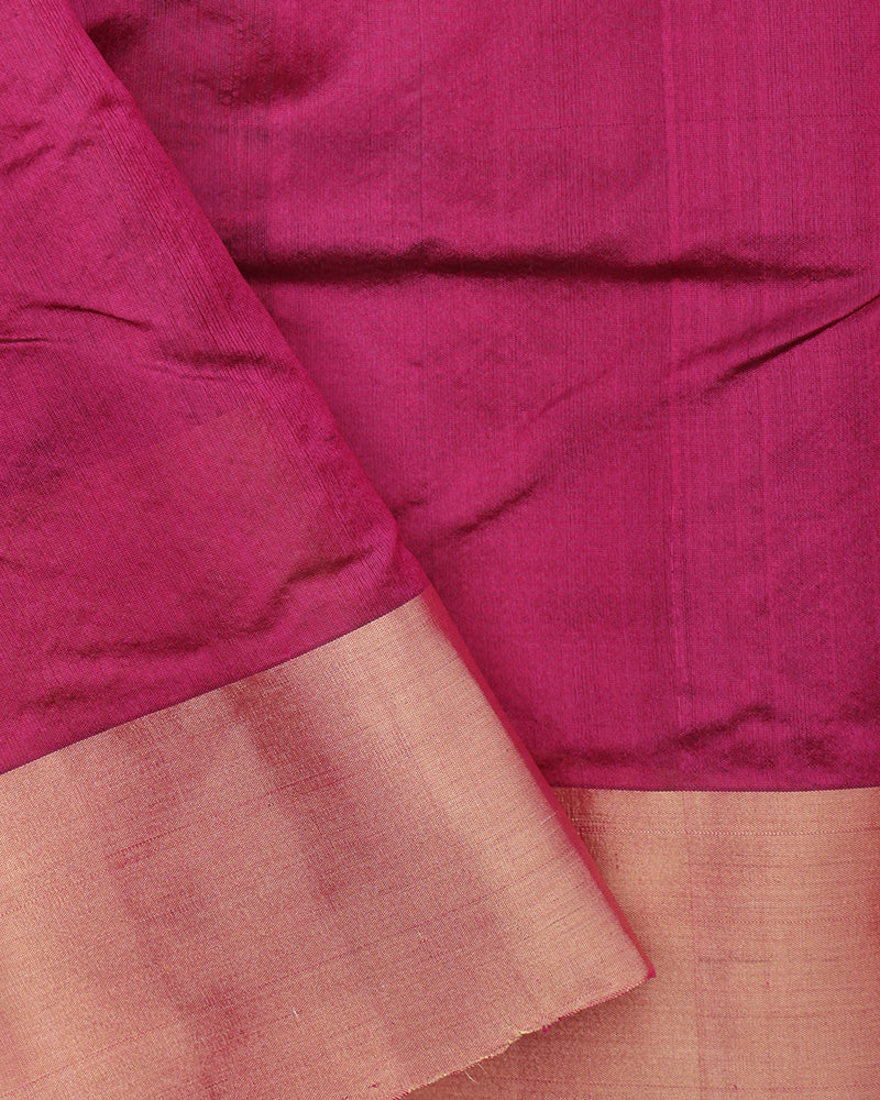 Magenta Chanderi Silk Saree - PattuCheeralu