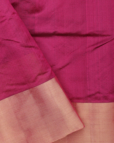 Magenta Chanderi Silk Saree - PattuCheeralu