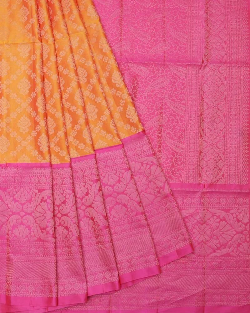 Orange Soft Silk Saree - PattuCheeralu