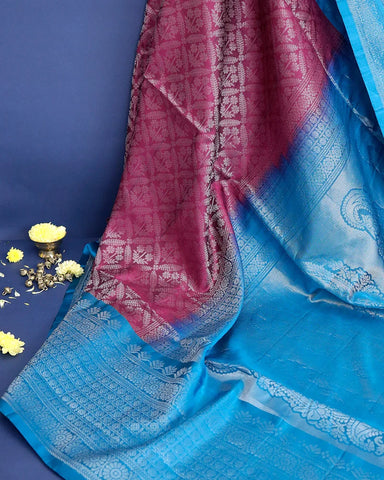 Maroon Soft Silk Saree - PattuCheeralu
