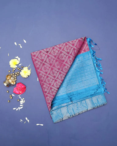 Maroon Soft Silk Saree - PattuCheeralu