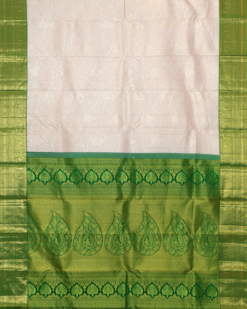 Peach Pink Kanchivaram Silk Saree - PattuCheeralu