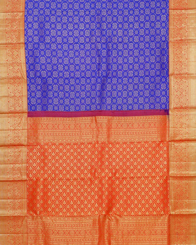 The Royal Blue Kanjivaram Silk Saree - PattuCheeralu