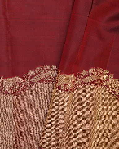 Brown Kanjivaram Saree - PattuCheeralu