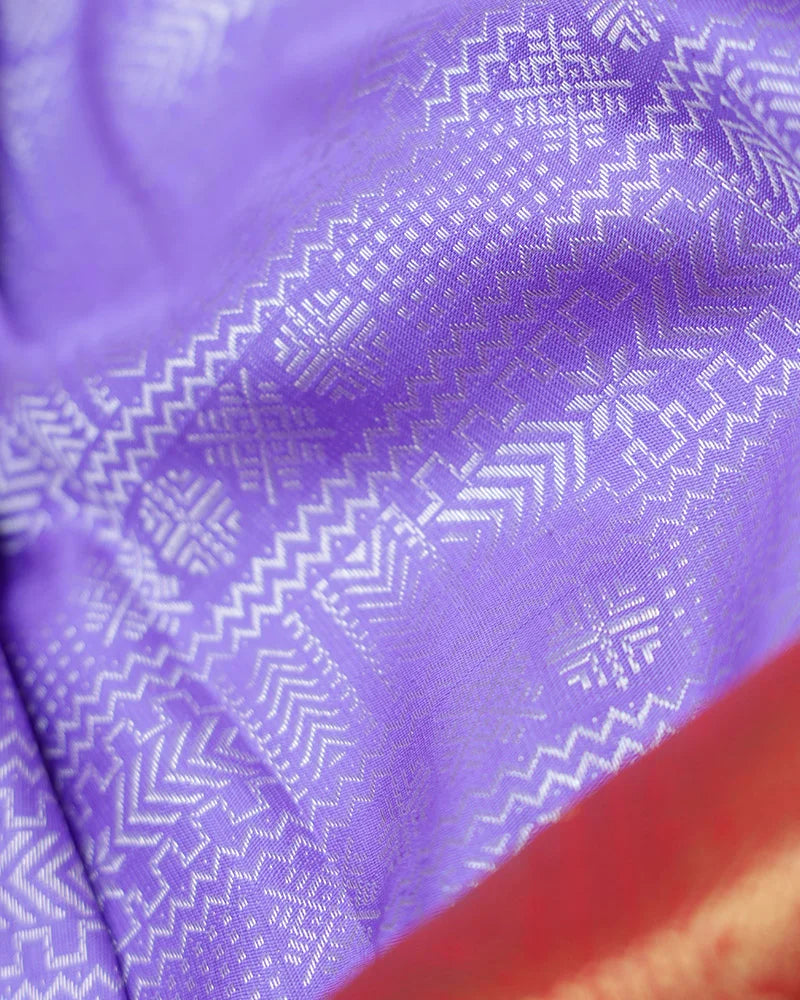 The Lilac Bridal Kanjivaram Silk Saree - PattuCheeralu