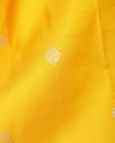 Bright Yellow Kanjivaram Saree - PattuCheeralu