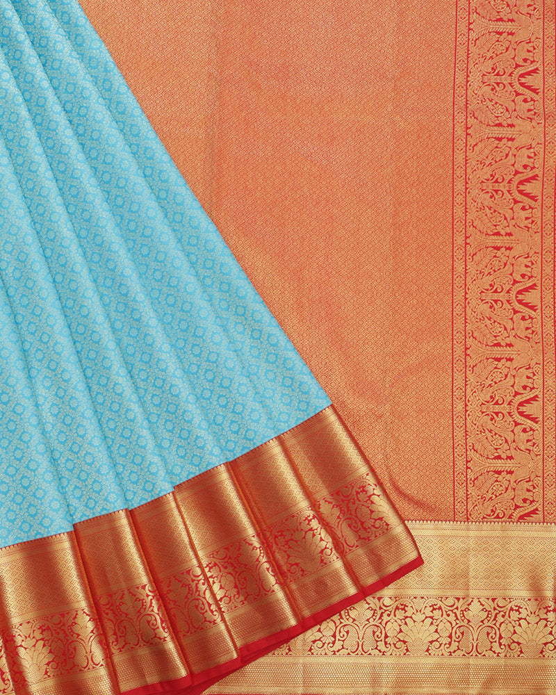 Blue Kanjivaram Silk Saree - PattuCheeralu