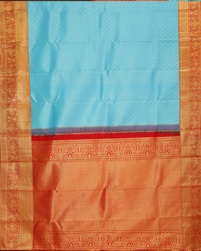 Blue Kanjivaram Silk Saree - PattuCheeralu