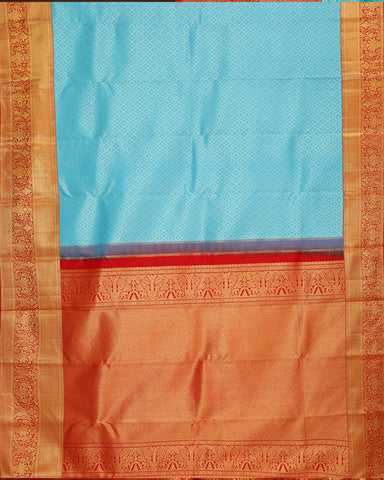 Blue Kanjivaram Silk Saree - PattuCheeralu