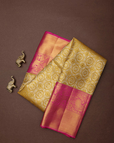 Gold Tissue Kanjivaram Silk Saree - PattuCheeralu