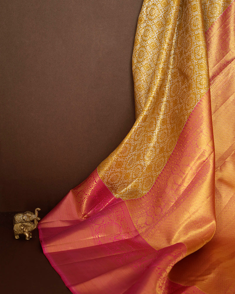 Gold Tissue Kanjivaram Silk Saree - PattuCheeralu