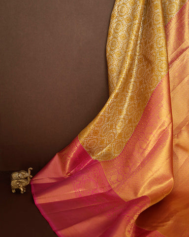 Gold Tissue Kanjivaram Silk Saree - PattuCheeralu