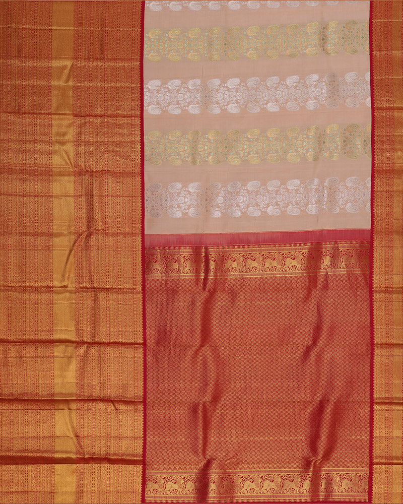 Onion pink kanjivaram silk saree - PattuCheeralu